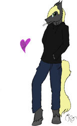 Size: 1858x3009 | Tagged: safe, oc, oc only, anthro, 1000 hours in ms paint, clothes, crying, depressed, jacket, male, ms paint, russian, smoking