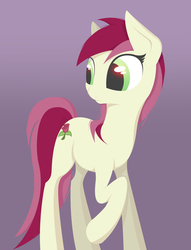 Size: 3895x5100 | Tagged: safe, artist:theotherdash, roseluck, earth pony, pony, g4, female, mare, raised hoof, simple background, solo