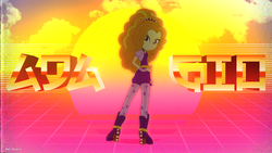 Size: 3840x2160 | Tagged: safe, artist:bastbrushie, artist:serenawyr, adagio dazzle, equestria girls, g4, 80s, high heel boots, high res, jewelry, necklace, pendant, pose, retro, spikes
