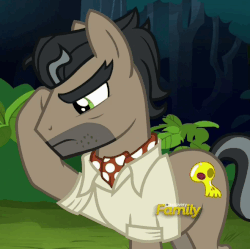 Size: 659x657 | Tagged: safe, screencap, doctor caballeron, earth pony, pony, g4, stranger than fan fiction, animated, cute, cutealleron, discovery family logo, head scratch, loop, male, scratching, solo, stallion