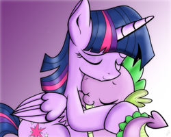 Size: 1267x1014 | Tagged: dead source, safe, artist:dsana, spike, twilight sparkle, alicorn, dragon, pony, g4, baby, baby dragon, cute, cutie mark, dsana is trying to murder us, fangs, female, folded wings, horn, hug, male, mama twilight, mare, spikabetes, spikelove, twiabetes, twilight sparkle (alicorn), wings