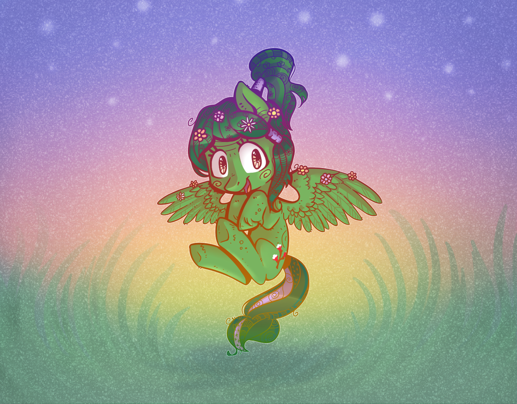 #1213486 - safe, artist:kyaokay, oc, oc only, oc:spring bud, flower ...