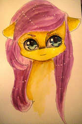 Size: 2672x4000 | Tagged: safe, artist:anuhanele, fluttershy, g4, acrylic painting, traditional art