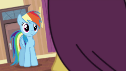 Size: 640x360 | Tagged: safe, edit, edited screencap, screencap, daring do, rainbow dash, pegasus, pony, g4, stranger than fan fiction, animated, butt, cute, daring donk, dashabetes, fangasm, fangirling, female, mare, out of context, plot, spread wings, squee, undressing, wingboner