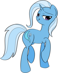 Size: 2500x3152 | Tagged: safe, artist:datapony, trixie, pony, unicorn, g4, female, high res, mare, raised hoof, simple background, smiling, solo, transparent background