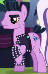 Size: 490x761 | Tagged: safe, screencap, coloratura, smooth move, earth pony, pony, g4, the mane attraction, background pony, countess coloratura, male, raised hoof, solo focus, stallion