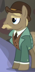 Size: 254x516 | Tagged: safe, screencap, modus ponens, earth pony, pony, a hearth's warming tail, g4, background pony, john watson, male, sherlock holmes, stallion