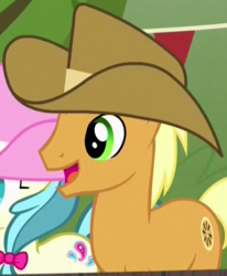 Size: 516x626 | Tagged: safe, screencap, jolene, earth pony, pony, appleoosa's most wanted, g4, appleloosa resident, background pony, cowboy hat, cropped, hat, male, solo focus, stallion, unnamed character, unnamed pony