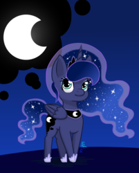 Size: 570x709 | Tagged: safe, artist:idragony, princess luna, g4, chibi, cutie mark background, female, solo