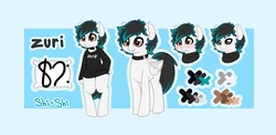 Size: 3200x1560 | Tagged: safe, artist:php171, edit, oc, oc only, oc:zuri, commission, reference sheet