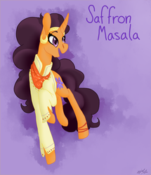 Size: 850x990 | Tagged: safe, artist:creeate97, saffron masala, pony, unicorn, g4, spice up your life, female, solo