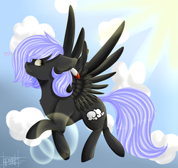 Size: 2784x2627 | Tagged: safe, artist:ognevitsa, oc, oc only, oc:cloudy night, pegasus, pony, high res, solo