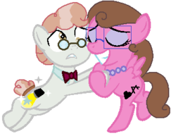 Size: 336x259 | Tagged: safe, artist:thefanficfanpony, svengallop, oc, oc:crescendo hearts, g4, small, younger
