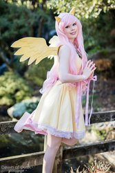 Size: 800x1200 | Tagged: safe, artist:tinemarieriis, fluttershy, human, g4, clothes, cosplay, costume, irl, irl human, photo, solo