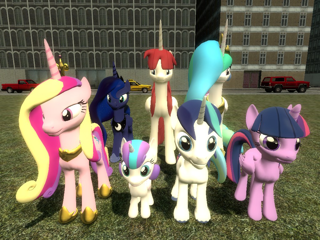 #1193280 - safe, artist:sonic5421, princess cadance, princess celestia