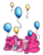 Size: 11187x14171 | Tagged: safe, artist:cutepencilcase, pinkie pie, g4, absurd resolution, balloon, cupcake, female, food, prone, simple background, solo, transparent background