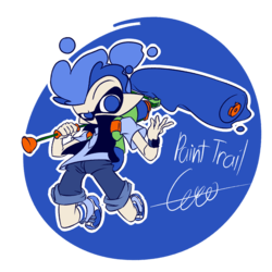 Size: 1000x1000 | Tagged: safe, artist:cero, artist:jubei the pony, oc, oc only, oc:paint trail, inkling, barely pony related, clothes, solo, splatoon
