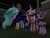 Size: 1024x768 | Tagged: safe, artist:sonic5421, princess cadance, princess celestia, princess luna, twilight sparkle, alicorn, pony, g4, 3d, alicorn tetrarchy, basement, gmod, scared, twilight sparkle (alicorn), worried