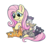 Size: 1280x1173 | Tagged: safe, artist:tranquilmind, fluttershy, cat, pegasus, pony, g4, cute, female, kitten, on back, open mouth, shyabetes, simple background, smiling, solo, transparent background