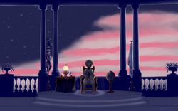 Size: 1280x800 | Tagged: safe, artist:avastindy, abraham lincoln, american flag, disney, disneyland, hall of presidents