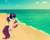 Size: 1006x813 | Tagged: safe, artist:ponycide, oc, oc only, pony, beach, beach ball, bipedal, solo, sunglasses