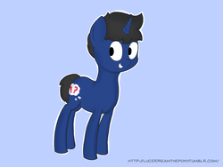 Size: 2400x1800 | Tagged: safe, artist:triplesevens, oc, oc only, oc:lucid dream, pony, unicorn, looking at you, male, smiling, stallion, standing
