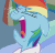 Size: 341x328 | Tagged: safe, screencap, rainbow dash, pony, g4, tanks for the memories, animated, cropped, crying, female, open mouth, rainbow dash is best facemaker, solo