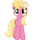 Size: 128x133 | Tagged: safe, artist:onil innarin, derpibooru exclusive, lily, lily valley, pony, g4, c:, female, looking at you, mare, pixel art, solo