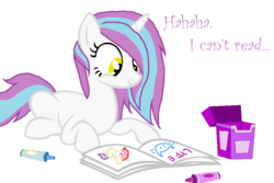 Size: 1015x679 | Tagged: safe, oc, oc only, oc:violett bass, asdfmovie, asdfmovie2, base used, book, cute, funny, reference sheet