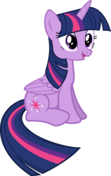 Size: 3153x5000 | Tagged: safe, artist:no-time-for-caution, twilight sparkle, alicorn, pony, g4, cute, female, folded wings, mare, simple background, sitting, solo, transparent background, twilight sparkle (alicorn), vector