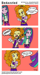 Size: 736x1377 | Tagged: safe, artist:goddessgoodra, adagio dazzle, aria blaze, comic:bedazzled, equestria girls, g4, comic, crossword puzzle, dialogue, punch