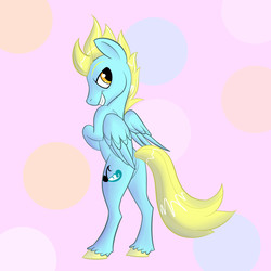 Size: 2000x2000 | Tagged: safe, artist:eat-at-eriks, oc, oc only, oc:sound cloud, pegasus, pony, bipedal, high res, solo