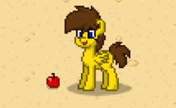 Size: 428x263 | Tagged: safe, pony, pony town, apple, food