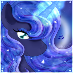 Size: 1000x1000 | Tagged: safe, artist:imelodyrsb, princess luna, g4, female, magic, portrait, solo