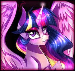 Size: 700x666 | Tagged: safe, artist:derpsonhooves, twilight sparkle, alicorn, pony, g4, female, magic, rainbow power, solo, spread wings, twilight sparkle (alicorn)