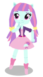 Size: 669x1193 | Tagged: safe, artist:sunsetshimmer333, sunny flare, equestria girls, g4, blurry, boots, clothes, doll, dress, equestria girls minis, female, irl, photo, pigtails, skirt, toy, upscaled