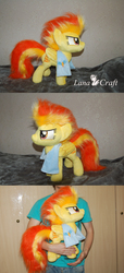 Size: 2689x5890 | Tagged: safe, artist:lanacraft, spitfire, human, g4, irl, irl human, photo, plushie, toy