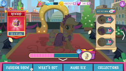 Size: 1280x720 | Tagged: safe, gameloft, applejack, g4, clothes, crack is cheaper, dress, vip, why gameloft why