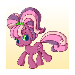 Size: 600x600 | Tagged: safe, artist:lilnanny, cheerilee (g3), earth pony, pony, g3, g3.5, female, gradient background, mare, photoshop, shape background, solo