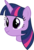 Size: 1024x1500 | Tagged: safe, artist:parclytaxel, twilight sparkle, alicorn, pony, g4, bust, disembodied head, female, mare, simple background, smiling, solo, transparent background, twilight sparkle (alicorn), vector, wip