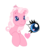 Size: 1024x1121 | Tagged: safe, artist:prettywitchdoremi, pinkie pie, g3, g4, female, heart, heart eyes, japanese, simple background, solo, text, transparent background, vector, wingding eyes