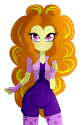 Size: 2000x3000 | Tagged: safe, artist:backgrounduser, adagio dazzle, equestria girls, g4, belly button, clothes, female, fingerless gloves, gloves, high res, simple background, smiling, solo, transparent background