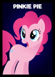Size: 180x252 | Tagged: safe, artist:wingbeatpony, pinkie pie, g4, .svg available, card game, female, one night in ponyville, solo, svg, text, vector