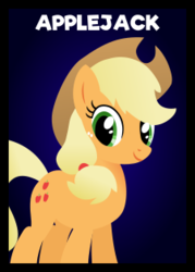 Size: 225x315 | Tagged: safe, artist:wingbeatpony, applejack, g4, .svg available, card game, female, one night in ponyville, solo, svg, text, vector