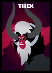 Size: 180x252 | Tagged: safe, artist:wingbeatpony, lord tirek, g4, .svg available, card game, male, one night in ponyville, solo, svg, text, vector