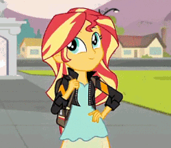 Size: 378x327 | Tagged: safe, screencap, sunset shimmer, equestria girls, g4, my little pony equestria girls: friendship games, animated, cute, female, oh you, shimmerbetes, solo