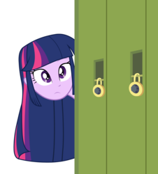 Size: 1979x2188 | Tagged: safe, artist:negasun, twilight sparkle, equestria girls, g4, my little pony equestria girls, female, lockers, simple background, solo, that fucking cat, transparent background, vector