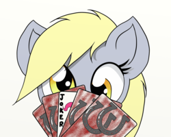 Size: 2500x2000 | Tagged: safe, artist:arcuswind, derpy hooves, pegasus, pony, g4, female, joker, mare, playing card, solo