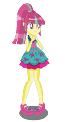 Size: 358x652 | Tagged: safe, artist:dashapower, sour sweet, equestria girls, g4, clothes, cute, dress, female, legs, solo, sourbetes