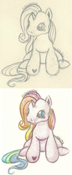 Size: 795x1902 | Tagged: safe, artist:kissywissy, rarity (g3), pony, unicorn, g3, female, photo, solo, traditional art